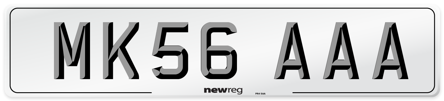 MK56 AAA Number Plate from New Reg